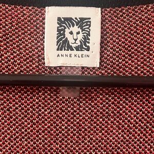 Anne Klein Red and Black Knit Top